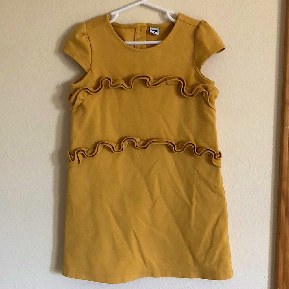 EUC Janie and Jack size 5 mustard fall dress